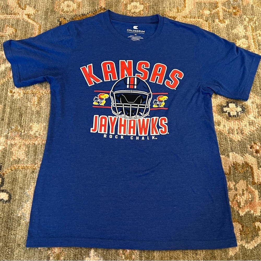 Kansas Jayhawks Colosseum Football Shirt Men’s Size Medium Color‎ Blue